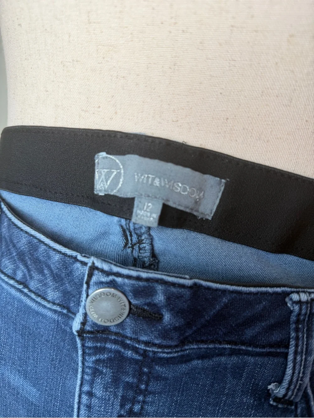 Wit & Wisdom Medium Blue Straight Leg Jeans - Picture 2 of 6